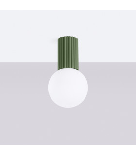 Halo Bathroom Ceiling Light Olive Green 1x G9IP44-2