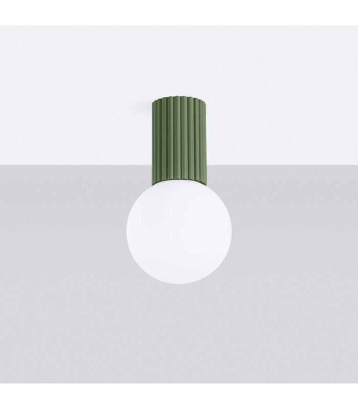 Halo Bathroom Ceiling Light Olive Green 1x G9IP44-2