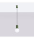 Halo Slim Pendant Ceiling Light Olive Green 1x G9-2