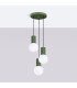 Halo Cluster Pendant Ceiling Light Olive Green 3x G9-2