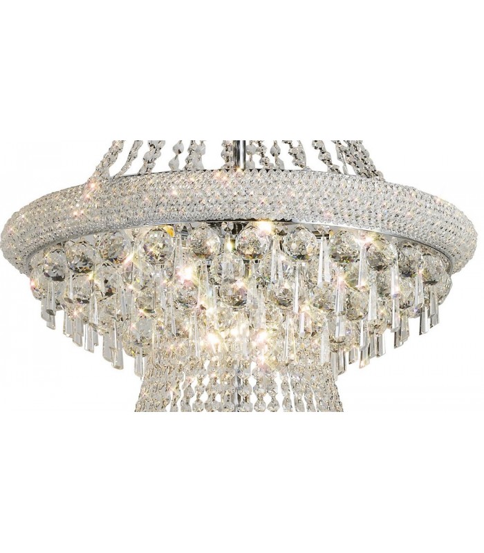 Ceiling Pendant Chandelier 3 Tier 29 Light Polished Chrome, Crystal - 7