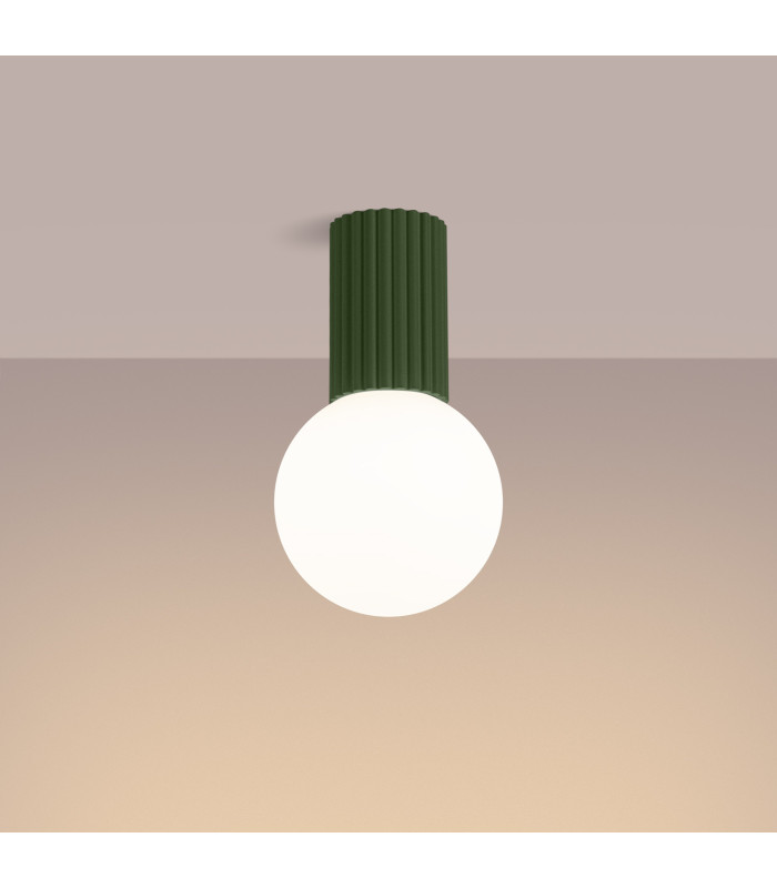 Halo Bathroom Ceiling Light Olive Green 1x G9IP44-3