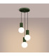 Halo Cluster Pendant Ceiling Light Olive Green 3x G9-3
