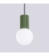 Halo Slim Pendant Ceiling Light Olive Green 1x G9-5