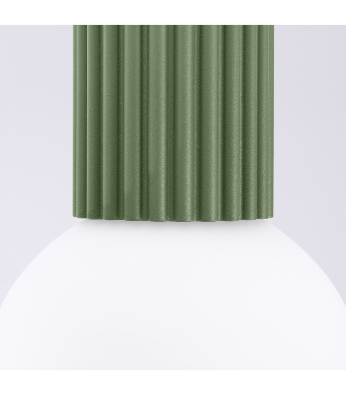 Halo Bathroom Ceiling Light Olive Green 1x G9IP44-5