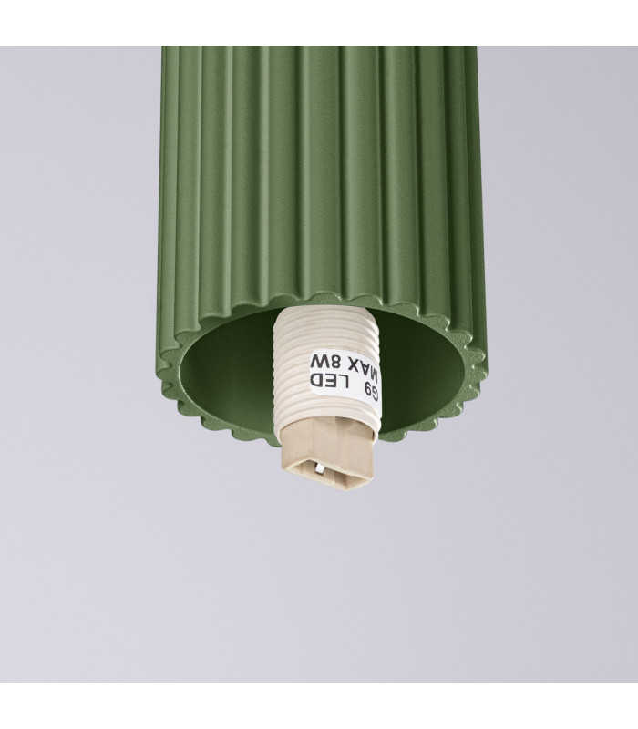 Halo Bathroom Ceiling Light Olive Green 1x G9IP44-6