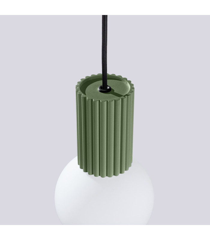 Halo Slim Pendant Ceiling Light Olive Green 1x G9-7
