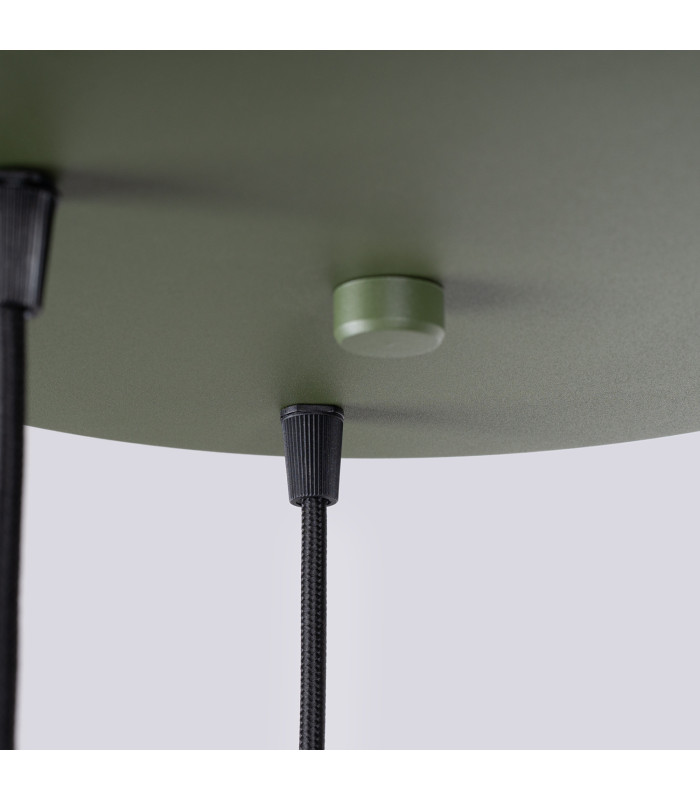 Halo Cluster Pendant Ceiling Light Olive Green 3x G9-7