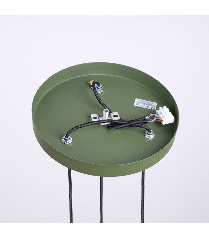 Halo Cluster Pendant Ceiling Light Olive Green 3x G9-8