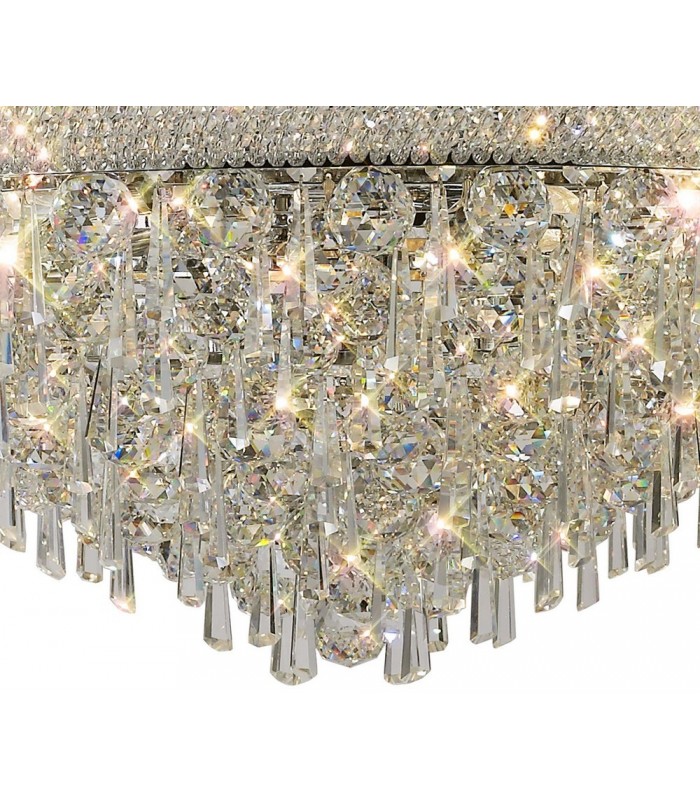 Ceiling Pendant Chandelier 3 Tier 29 Light Polished Chrome, Crystal - 12