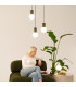 Halo Slim Pendant Ceiling Light Olive Green 1x G9-13