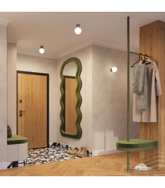 Halo Bathroom Ceiling Light Olive Green 1x G9IP44-12