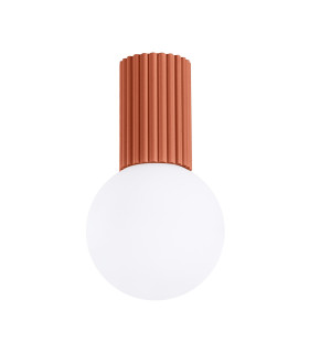 Halo Bathroom Ceiling Light Red Ochre 1x G9IP44-1