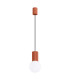 Halo Slim Pendant Ceiling Light Red Ochre 1x G9-1