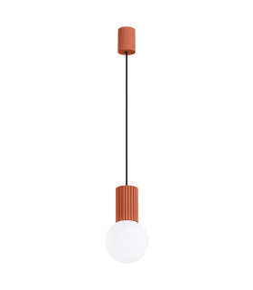 Halo Slim Pendant Ceiling Light Red Ochre 1x G9-1