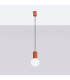 Halo Slim Pendant Ceiling Light Red Ochre 1x G9-2