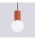 Halo Slim Pendant Ceiling Light Red Ochre 1x G9-5
