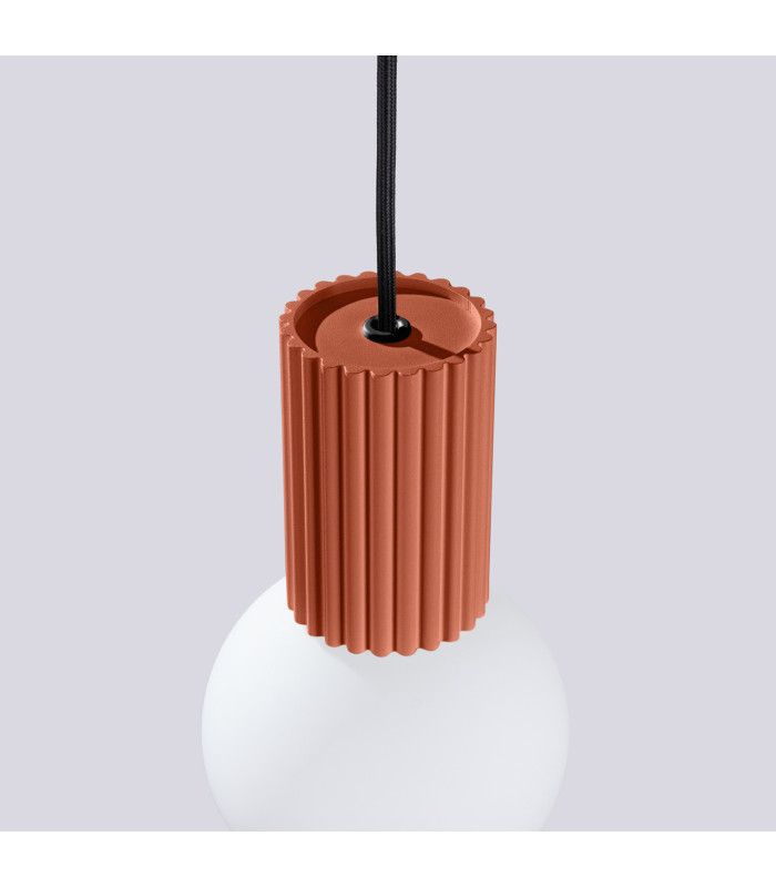 Halo Slim Pendant Ceiling Light Red Ochre 1x G9-7