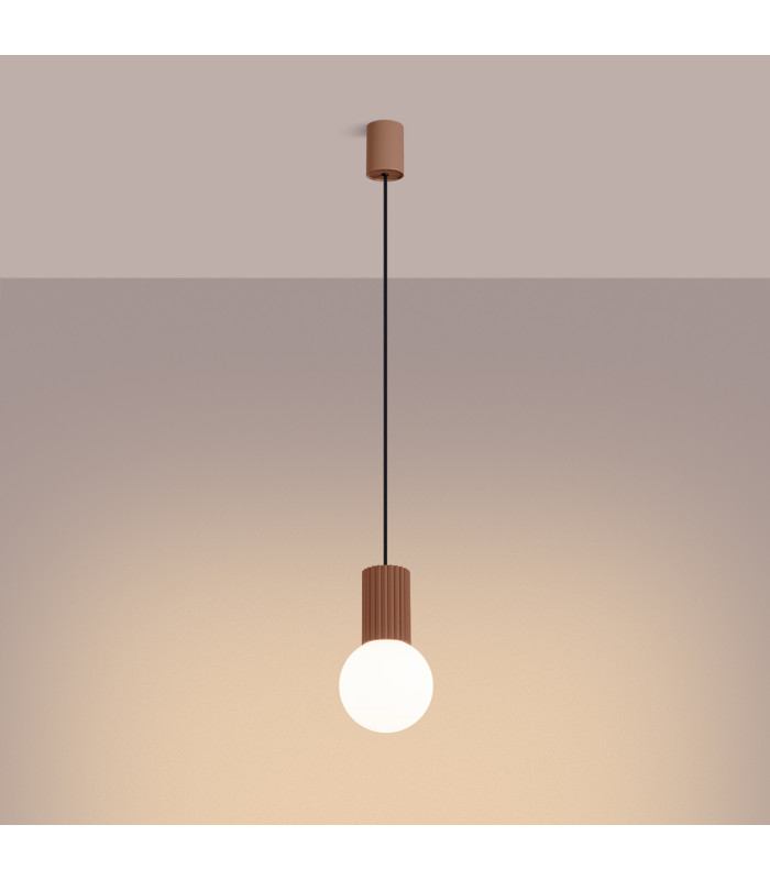 Halo Slim Pendant Ceiling Light Mocha 1x G9-3