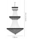 Ceiling Pendant Chandelier 3 Tier 37 Light Polished Chrome, Crystal - 3