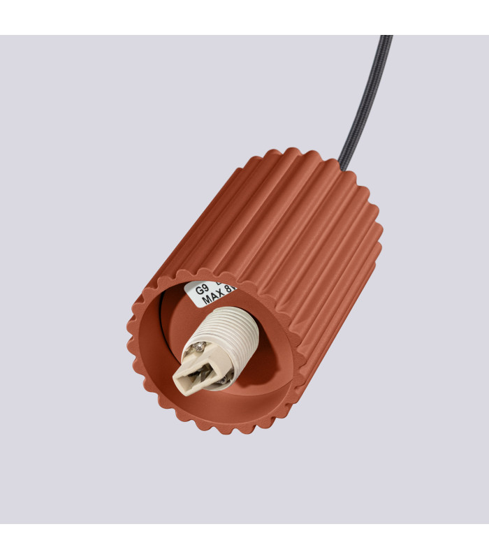 Halo Cluster Pendant Ceiling Light Red Ochre 3x G9-9
