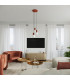 Halo Cluster Pendant Ceiling Light Red Ochre 3x G9-12