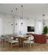 Halo Cluster Pendant Ceiling Light Red Ochre 3x G9-13