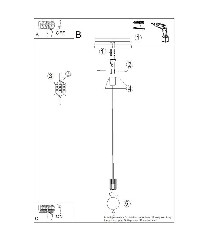 Halo Slim Pendant Ceiling Light Mocha 1x G9-11