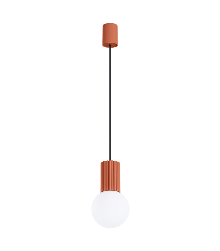 Halo Slim Pendant Ceiling Light Red Ochre 1x G9-1