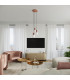 Halo Slim Pendant Ceiling Light Mocha 1x G9-12