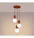 Halo Cluster Pendant Ceiling Light Red Ochre 3x G9-3