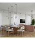 Halo Slim Pendant Ceiling Light Mocha 1x G9-13