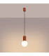 Halo Slim Pendant Ceiling Light Red Ochre 1x G9-3