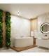 Halo Bathroom Ceiling Light Mocha 1x G9IP44-12