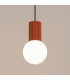 Halo Slim Pendant Ceiling Light Red Ochre 1x G9-4