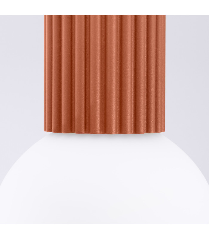Halo Bathroom Ceiling Light Red Ochre 1x G9IP44-5