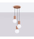 Halo Cluster Pendant Ceiling Light Mocha 3x G9-2