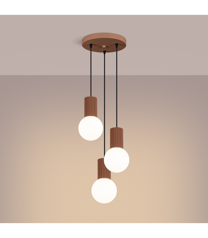 Halo Cluster Pendant Ceiling Light Mocha 3x G9-3