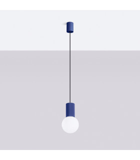 Halo Slim Pendant Ceiling Light Ultramarine 1x G9-2