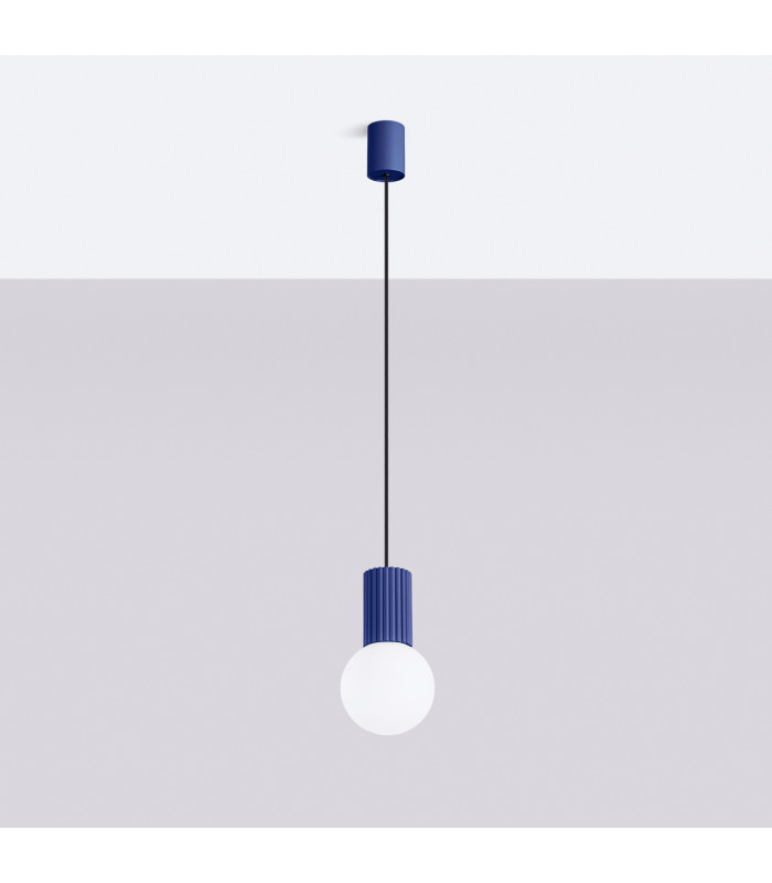 Halo Slim Pendant Ceiling Light Ultramarine 1x G9-2