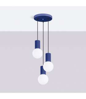 Halo Cluster Pendant Ceiling Light Ultramarine 3x G9-2