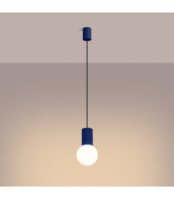 Halo Slim Pendant Ceiling Light Ultramarine 1x G9-3