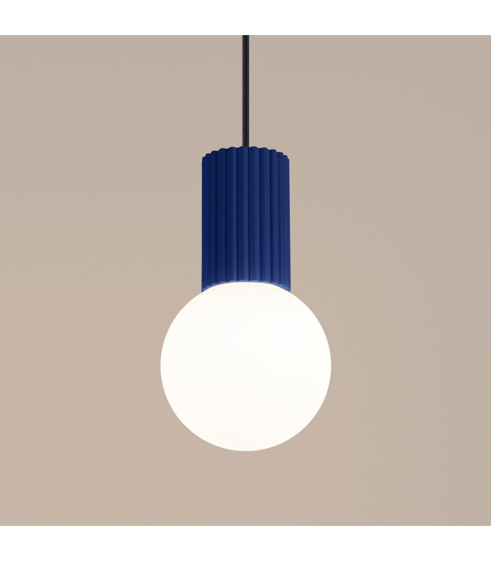 Halo Slim Pendant Ceiling Light Ultramarine 1x G9-4