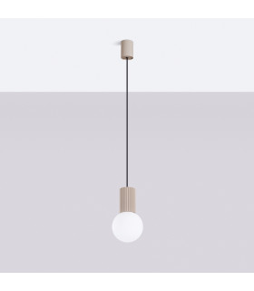 Halo Slim Pendant Ceiling Light Taupe 1x G9-2