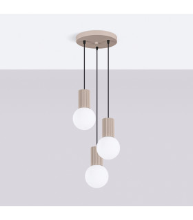 Halo Cluster Pendant Ceiling Light Taupe 3x G9-2