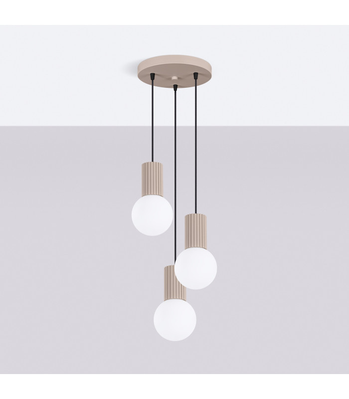 Halo Cluster Pendant Ceiling Light Taupe 3x G9-2