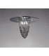 Flush Ceiling 5 Light Polished Chrome, Smoked Mirror, Smoked Crystal - 2