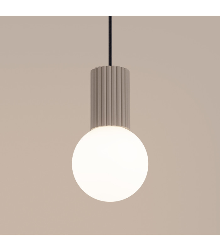 Halo Slim Pendant Ceiling Light Taupe 1x G9-4