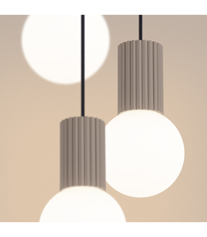 Halo Cluster Pendant Ceiling Light Taupe 3x G9-4