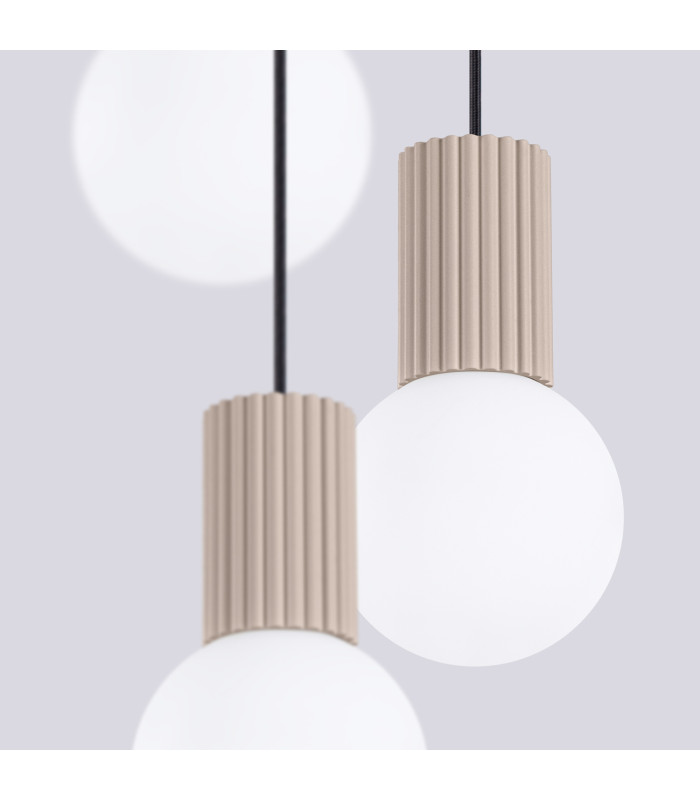 Halo Cluster Pendant Ceiling Light Taupe 3x G9-5